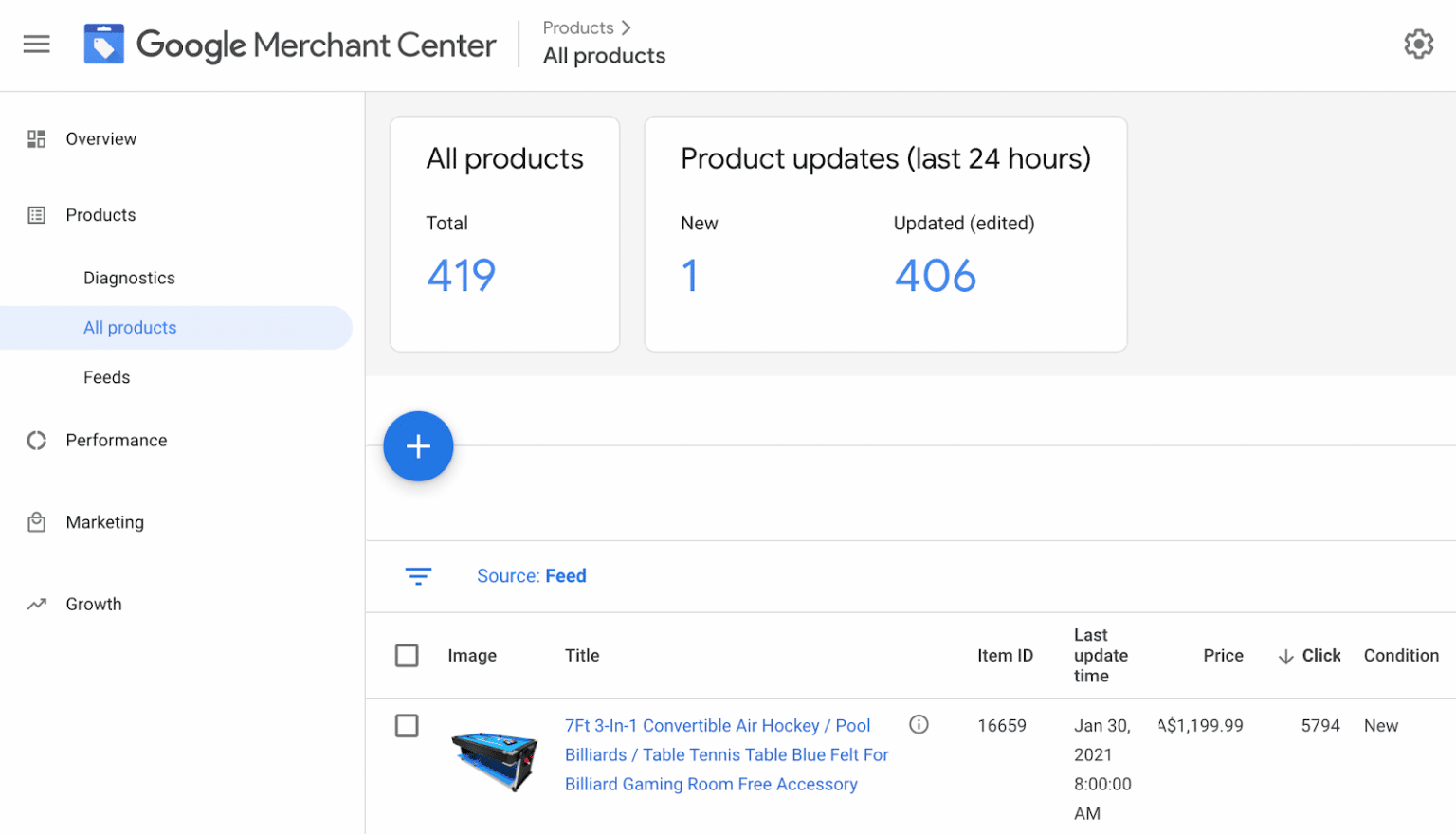 google merchant center